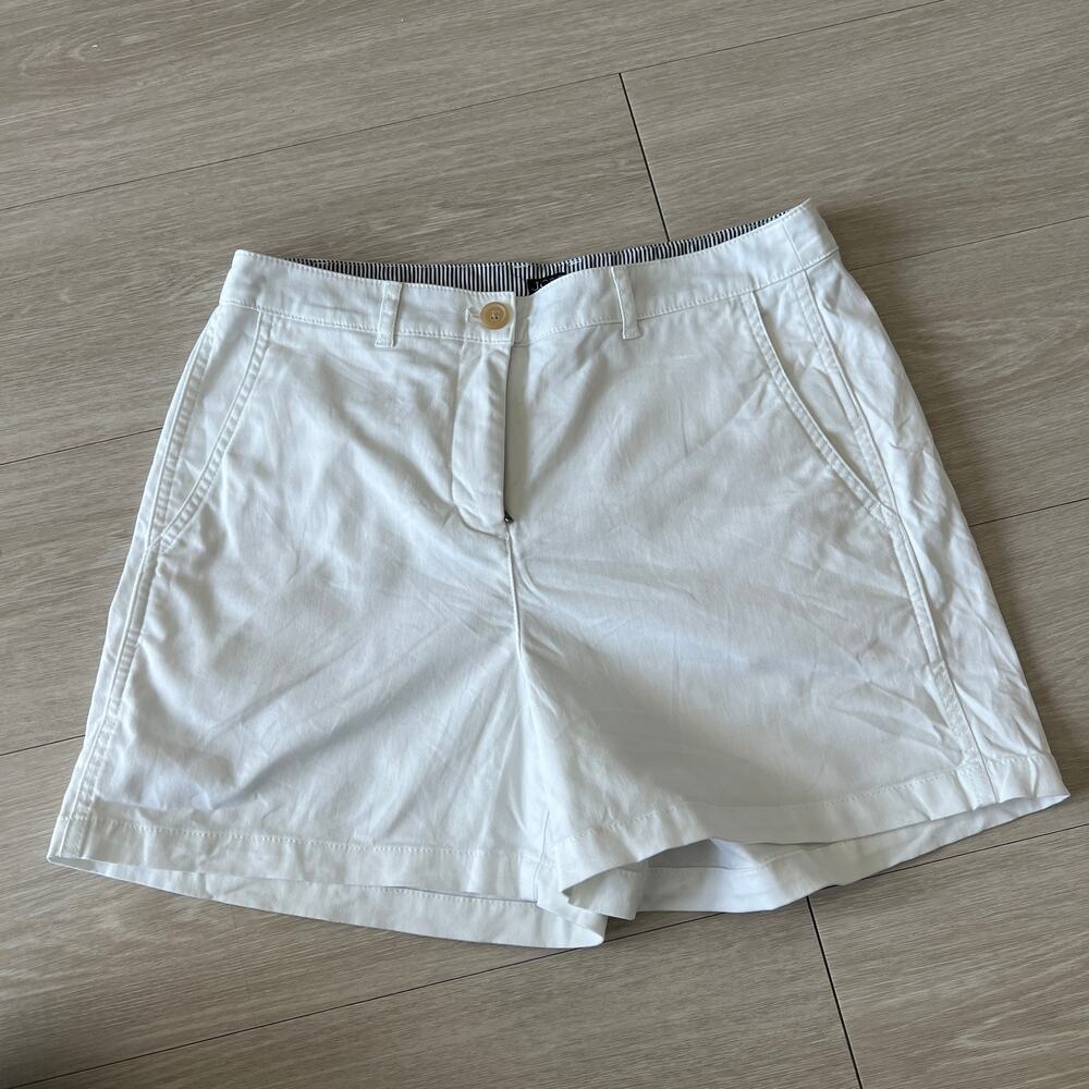 J Crew 4" Heritage Chino Short 4 White CI577 Flaw